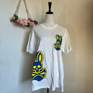 Psycho Bunny White Graphic T-shirt